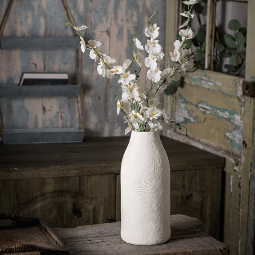 Banllis Large Textured Ceramic Vase for Modern Farmhouse Decor