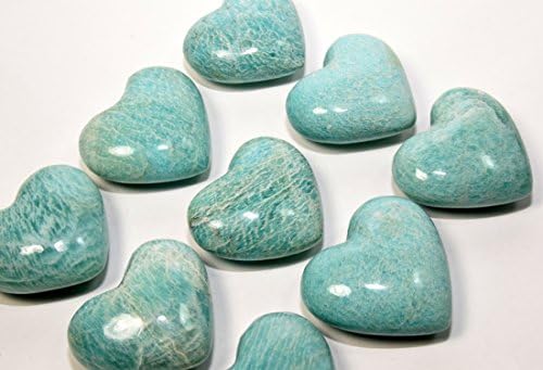Natural Green Amazonite Heart Feldspar Crystal Stone - 1PC