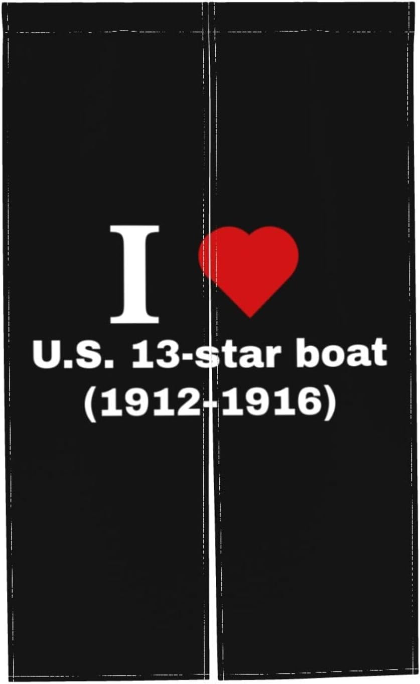 I Love US 13-Star Boat Blackout Curtains for Doorway