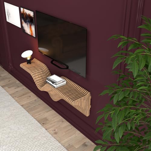 Batamex 40 Inch Wavy Floating Shelf Modern Design