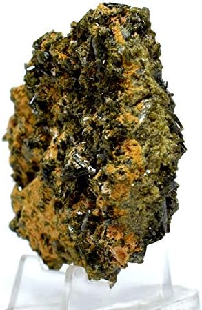 61mm Pistacite Green Epidote Crystal Cluster - Natural Collectible Mineral Specimen from Peru