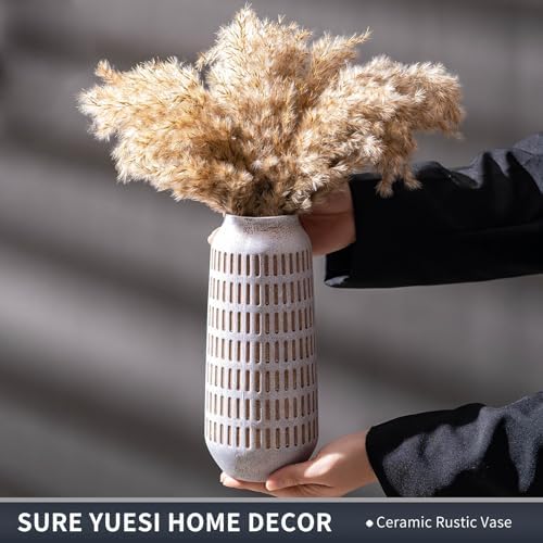 Rustic Ceramic Flower Vase 96 Inch Farmhouse Decor
