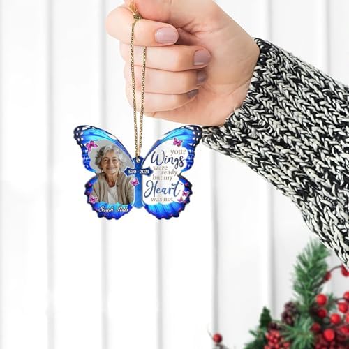 Personalized Memorial Christmas Ornament with Name and Photo