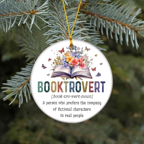 Booktrovert Ornament - Funny Book Lover Gift