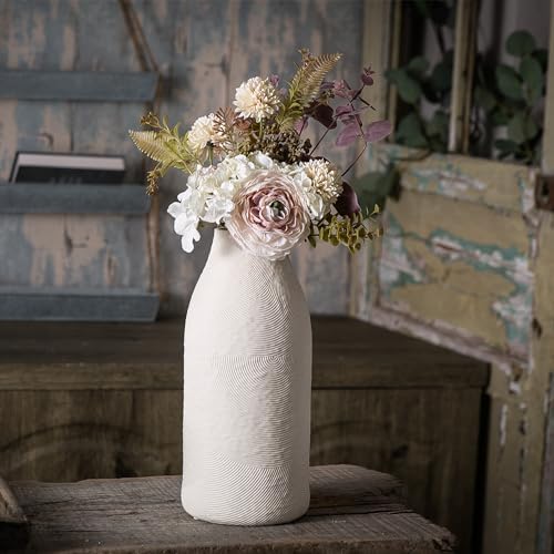 Banllis Large Textured Ceramic Vase for Modern Farmhouse Decor