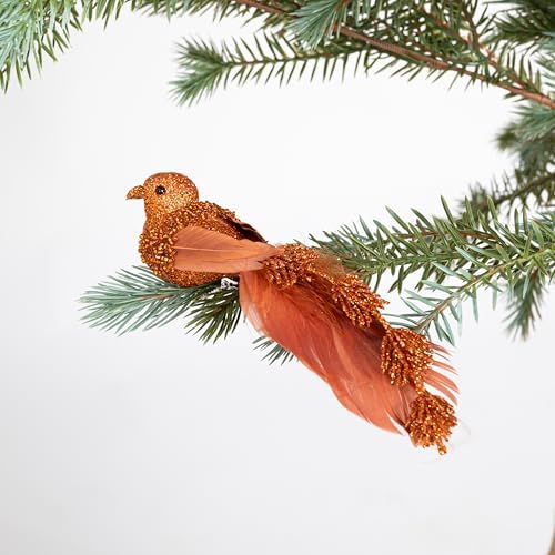 Creative Co Op Foam Feather Bird Clip On Ornaments Set of 3