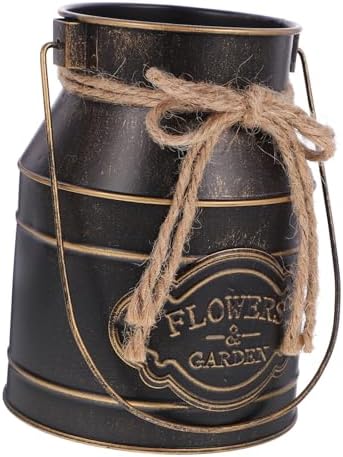 Vintage Iron Flower Display Bucket for Decor