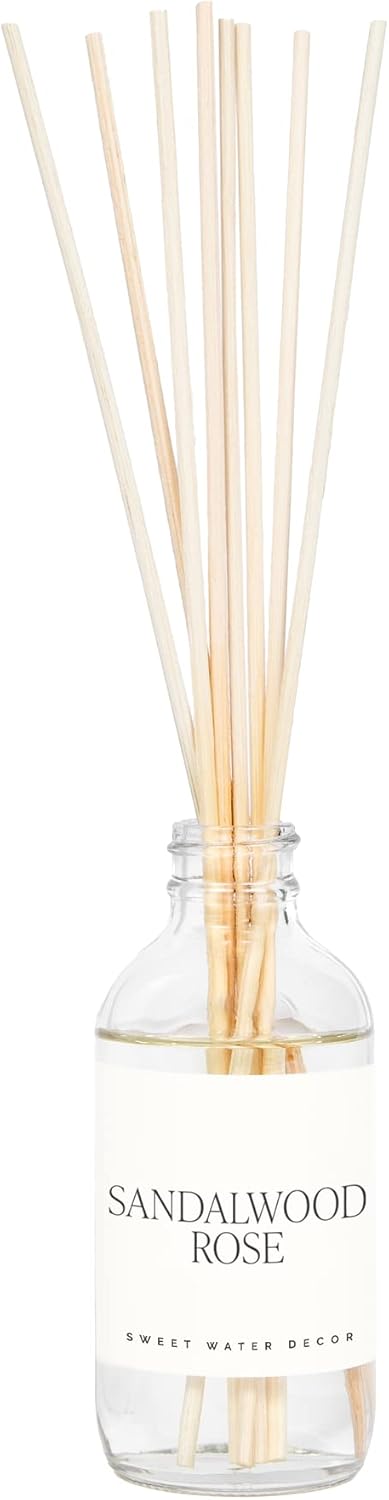 Sweet Water Decor Sandalwood Rose Reed Diffuser Set