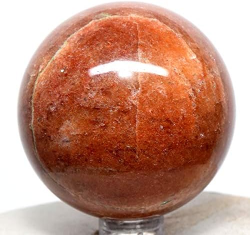 HQRP 52mm Golden Quartz Sphere with Stand
