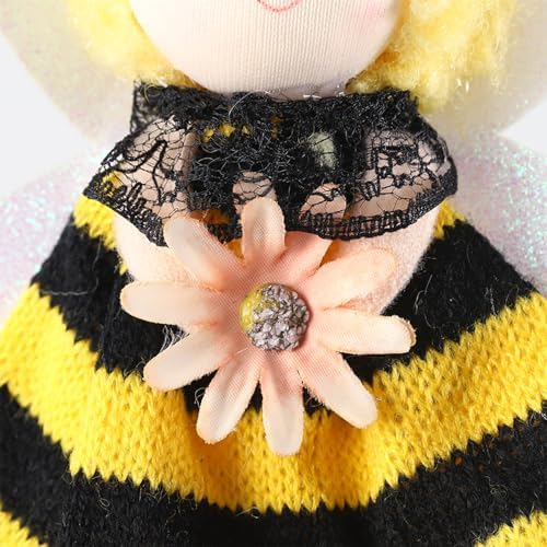 Bee Themed Birthday Decorations 3Pcs Hanging Ornament Tree with Angel Wings