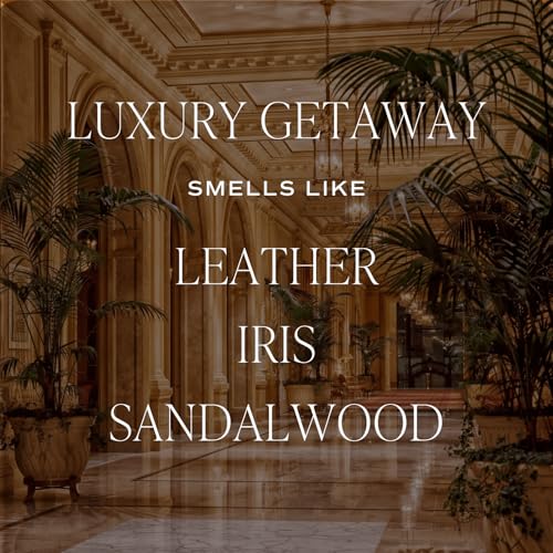 Sweet Water Decor Luxury Getaway Reed Diffuser - Hotel Scent with Leather Iris Sandalwood for 4 Months