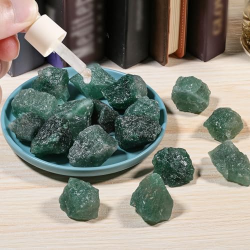 Nupuyai Green Strawberry Quartz Tumbling Stones Set