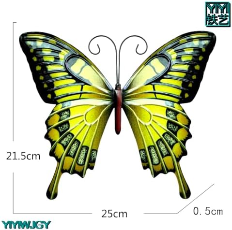 Colorful Butterfly Wall Art Outdoor Decor Hanging Sculpture for Home Yard
