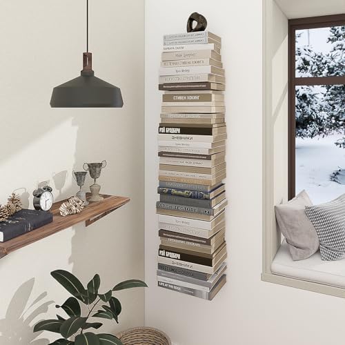 Invisible Floating Bookshelves 4 Tier Wall Mount Bookcase