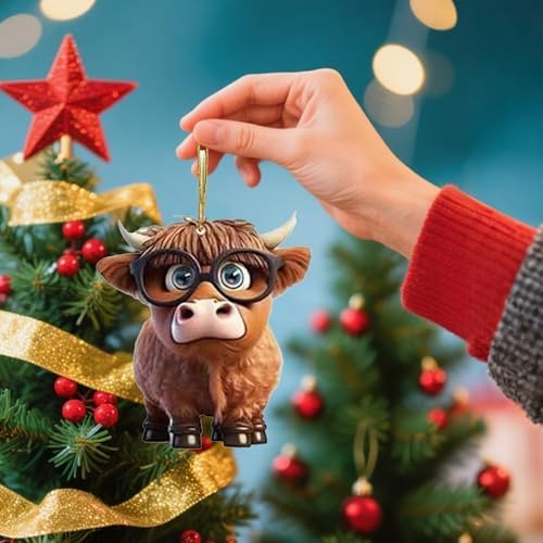1PCS 2025 Shatterproof Acrylic Tree Hanging Ornament Decoration