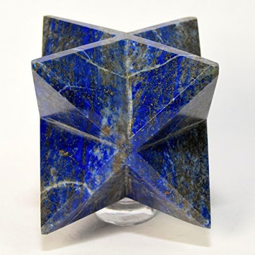 HQRP HC Set 26 Inch Lapis Lazuli Merkaba Star with Pyrite and Aragonite Cabochon