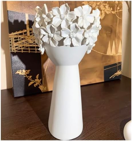 Funsoba Ceramic Sculpture Female Head Flower Vase Decor
