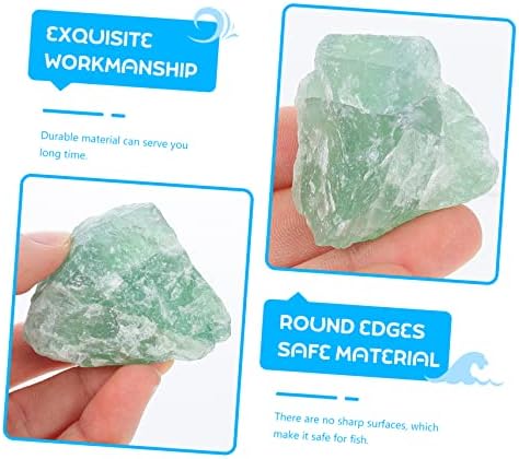 Luxshiny Green Fluorite Aquarium Decor Stones Set