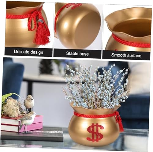 Vintage Flower Pot Planter Bucket Rustic Iron Vase for Home Decor