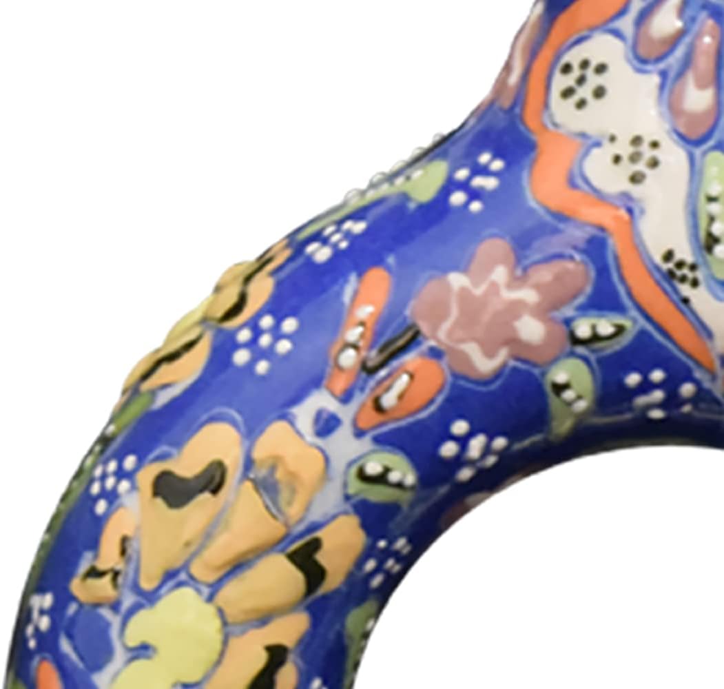 EliPOT Turkish Ceramic Handmade Vase Dark Blue Light Blue