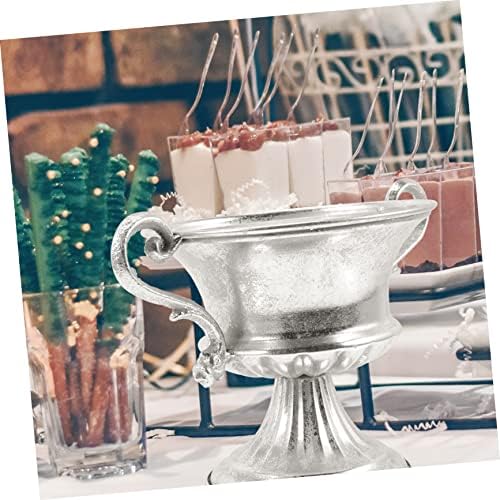 Yardwe Vintage Flower Vase with Gold Base Decorative Urn