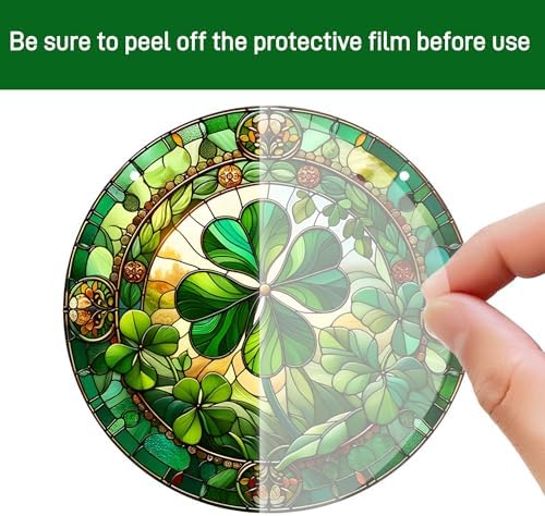 2 Pack Lucky Irish Shamrock Gift St Patricks Day Ornament Good Luck Hanging Decor