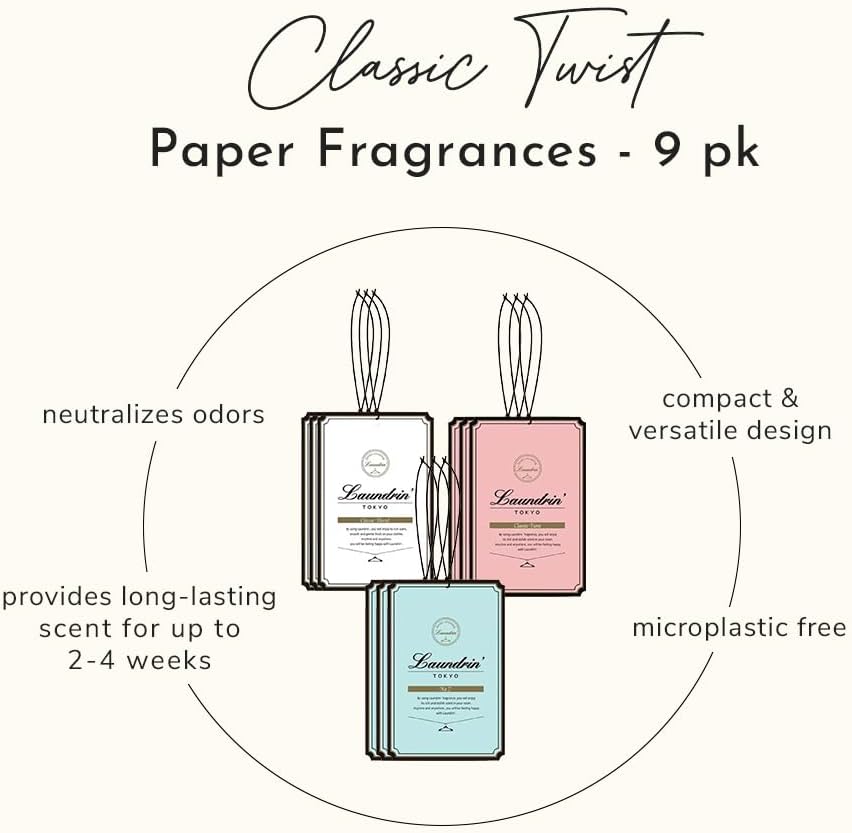 Laundrin Paper Fragrance Variety 9pk - Classic Fiore Classic Floral No7