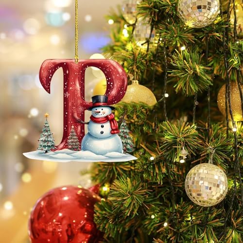 2024 Family Christmas Ornament Letter Tree Decor