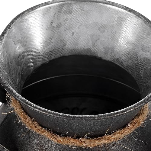 Vintage Galvanized Flower Jug Decorative Planter for Home and Kitchen