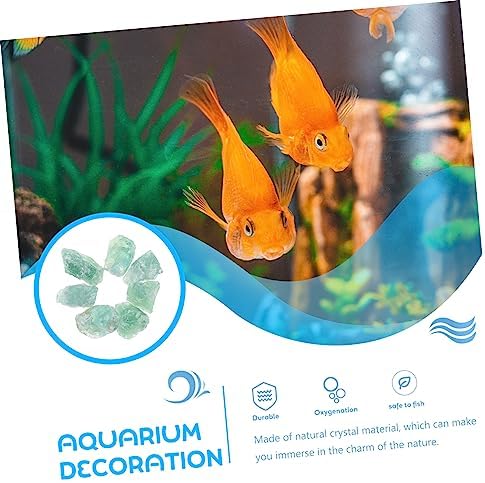 Luxshiny Green Fluorite Aquarium Decor Stones Set