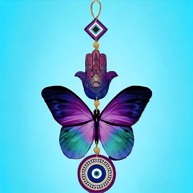 Butterfly Evil Eye Wall Decor for Home Protection