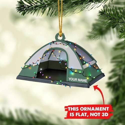Personalized Camping Christmas Ornament for Tree and Holiday Decor