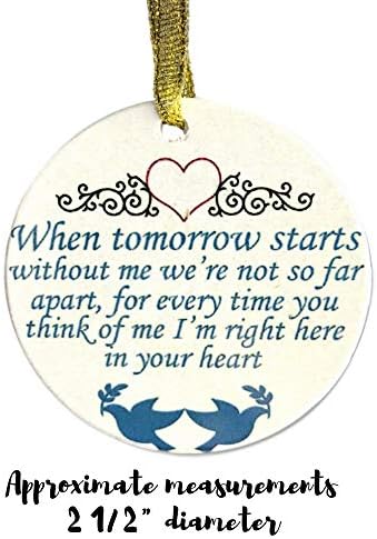 Memorial Christmas Ornament With Doves and Hearts