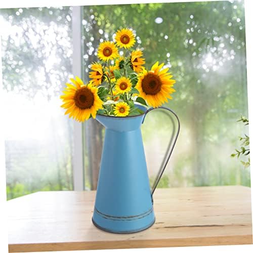 STOBAZA Multifunctional Blue Iron Bucket Vase