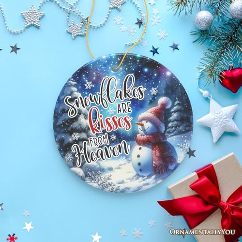 Enchanting Snowflakes Christmas Ornament Snowman Memorial Gift