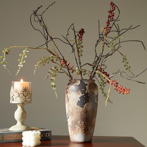 Smiletag Rustic Terracotta Vase for Home Decor