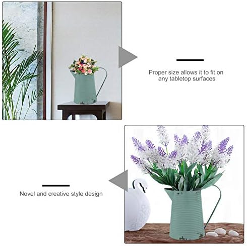 Cabilock Rustic Metal Flower Vase Vintage Pitcher