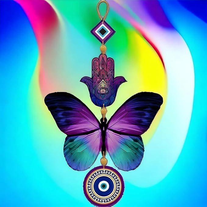 Butterfly Evil Eye Wall Decor for Home Protection