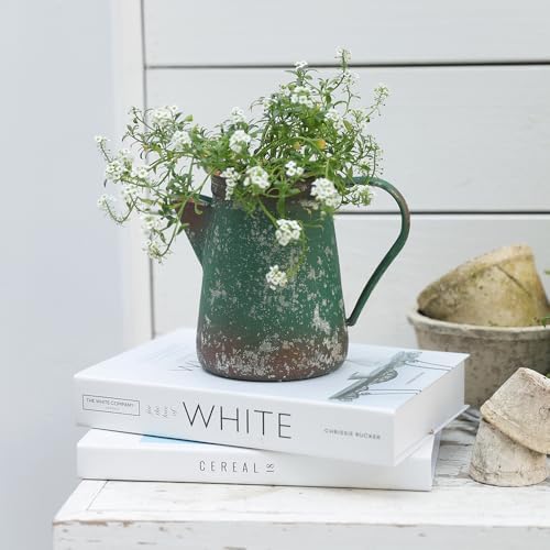 Vintage Metal Milk Jug Vase for Home Decor