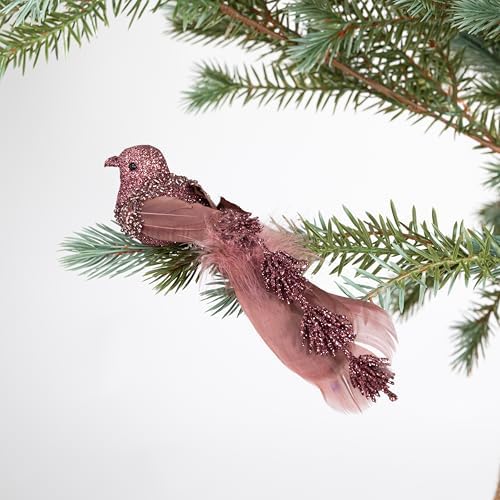 Creative Co Op Foam Feather Bird Clip On Ornaments Set of 3