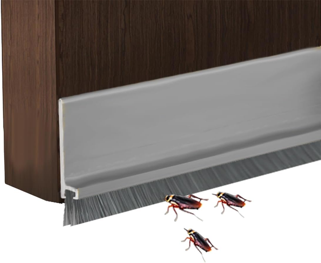 Yingd Door Draft Stopper with Brush 39 Inch Rubber Door Sweep