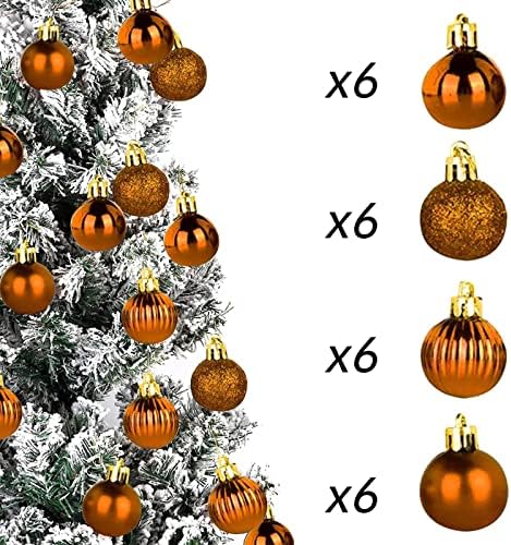 3cm Bright Shatterproof Christmas Ornament Set