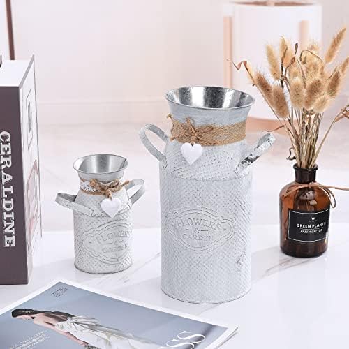 Iron Vase Milk Bottle Rustic Decor Vase for Home Wedding Use