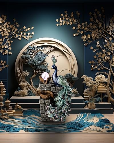 Tabletop Water Fountain with LED Color Changing Globe