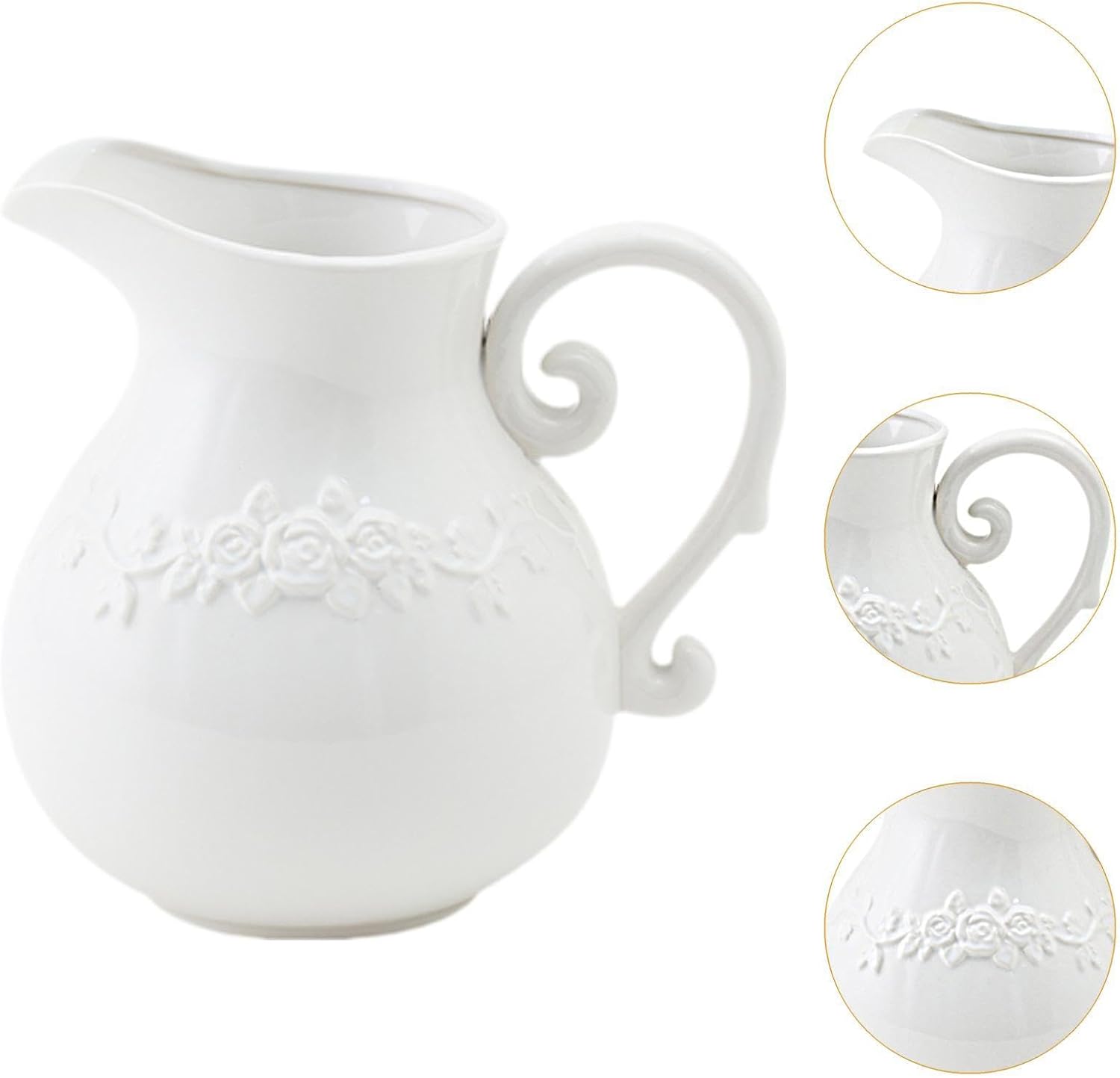 Elegant Ceramic Vase with Handle for Home Decor