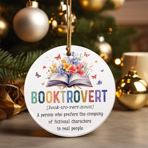Booktrovert Ornament - Funny Book Lover Gift