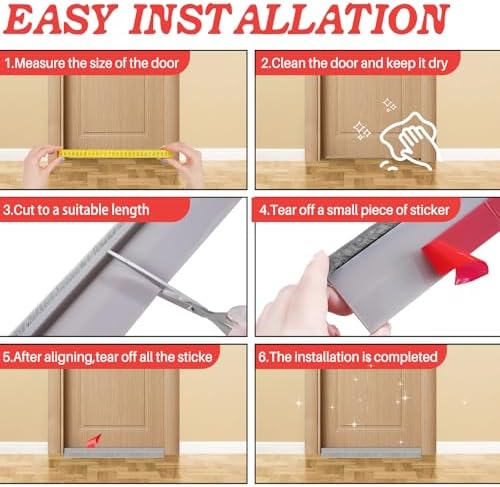 2 Pcs Door Sweep for Bottom of Door Gray 3937 Inches Long