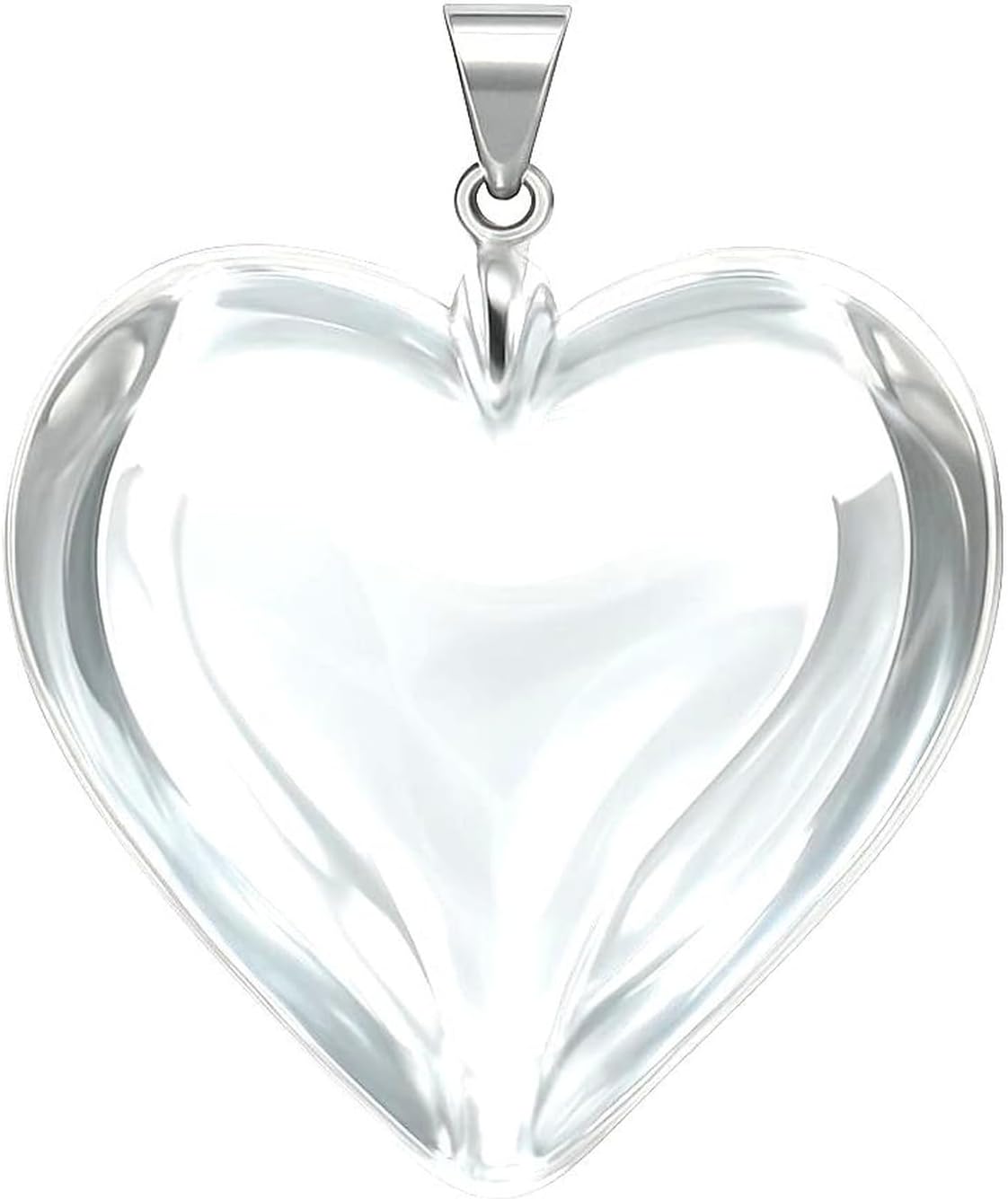 Clear Glass Heart Ornament 175 in Elegant Hanging Decoration