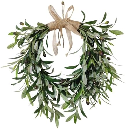Artificial Olive Garland with Greenery Leaves Wreath