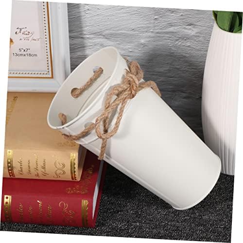 Cabilock Vintage Iron Bucket Flower Vase Decor